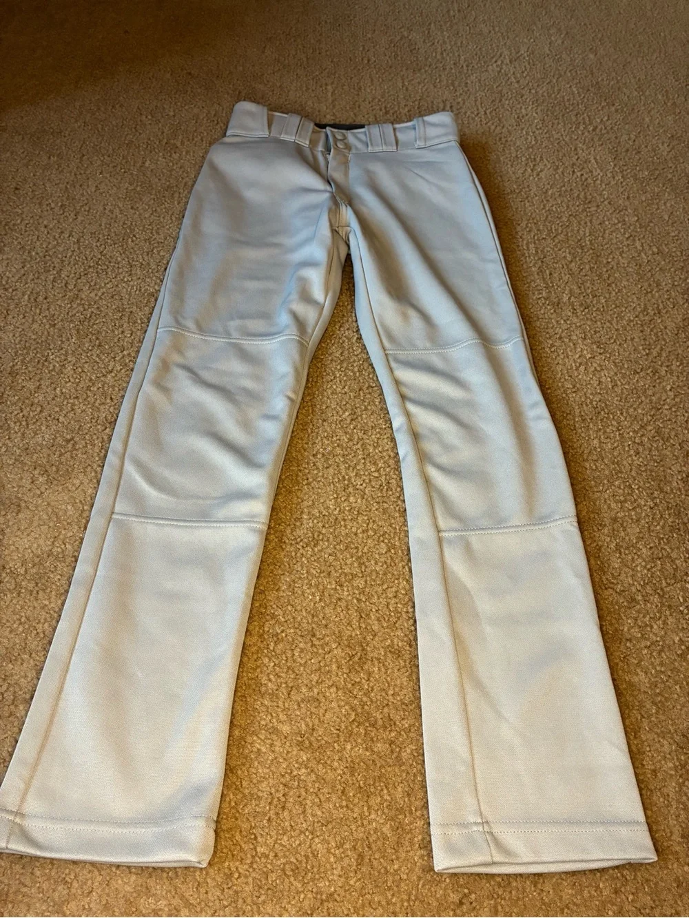 Easton Youth baseball pants in Light Gray